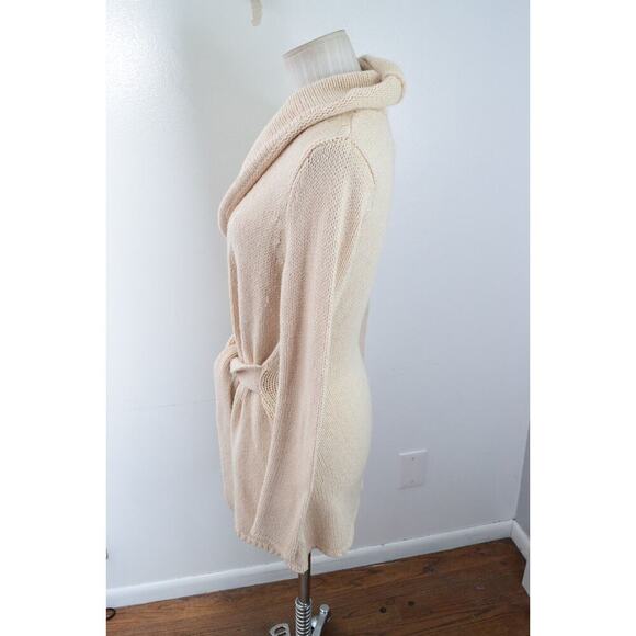 Rosie Neira Cardigan Size Small Tie Waist Pockets Wool Blend Belted - Picture 2 of 6